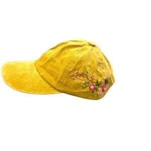 Embroidered Yellow Women's Cap